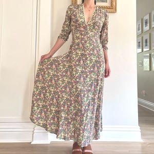 Doen Green Valley Floral Catskill Dress